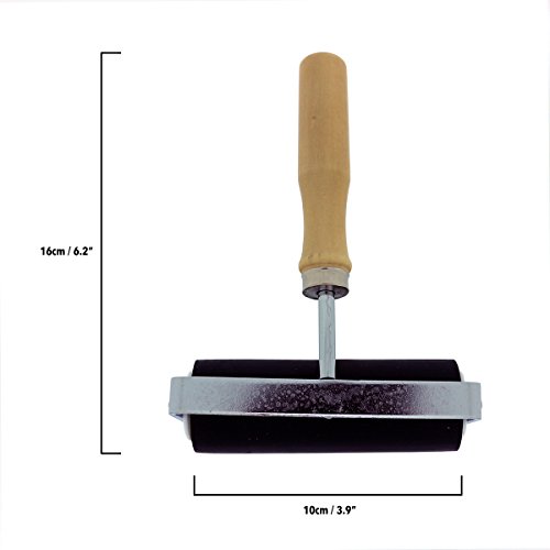 100 mm Gummi Roller Walze für Siebdruck Leinen Blockdruck von Curtzy TM - 2