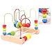 hibote Classic Developmental Jumbo Wooden Bead Maze Game, Circle Abacus Wooden Around Bead Maze Learning Educational Toys for Kids, Multicolor First Bead Roller Coaster Gift Present for Girls Children Baby Toddlers