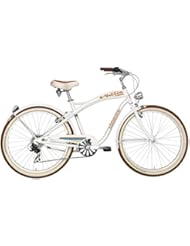 Bicicleta crucero Cicli Adriatica Cruiser Alu hombres cuadro en aluminio 26" 6 velocidad (Blanco)