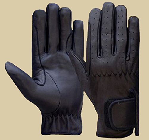 LADIES-Horse-Riding-Gloves-Ladies-All-Leather-TAN-DARK-BROWN-BLACK-Premium-Quality-New