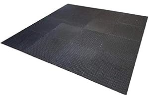 Happy Hot Tubs Interlocking EVA Mat Base Surround Floor Protector for Hot Tub Spa Swimming Pool Gym Play Room Soft Flooring (16 Mats - 2.36m x 2.36m)