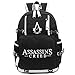 Produktbild Augyue leuchtende Schulranzen Daypack Book Bag Laptop Tasche Rucksack für Assassin's Creed Cosplay schwarz 2 X-Large