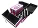 Sparkly Hot Pink 2 Piece Beauty Makeup Vanity Case Box Hair Nails Jewellery