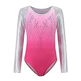 Der Ballettanzug hat ein helles Muster mit Diamantmuster, das sehr schön ist und ein Gefühl für Mode vermittelt. Der Ballett Turnanzug hat einen Farbverlauf, der den Schönheitssinn des weiblichen Körpers erhöhen kann.