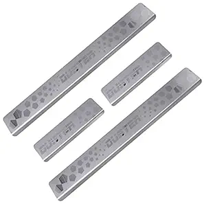 Galio Car Footsteps Scuff Plate Sill Guard Stainless Steel (After-Market) Compatible with Renault Duster 2013 Onwards