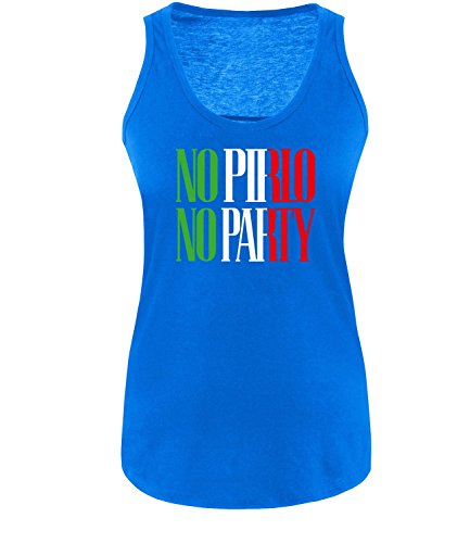 Luckja EM 2016 Trikot Italien Fanshirt No Pirlo No Party EM03 Damen Tanktop