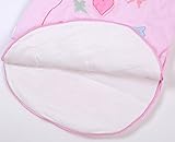Chilsuessy Baby Sommer Schlafsack ungefüttert 0.5 Tog – Kinder Kugelschlafsack mit abnehmbar Langarm – Pink Lotus - 7