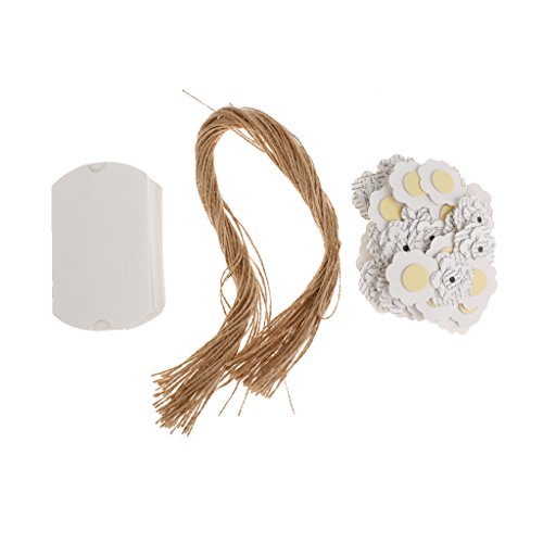 Gazechimp 50pcs Kissen Süßigkeiten-Boxen Mit Blume Hochzeit Partei Taufbevorzugung Boxen - 5