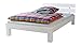 Produktbild Doppelbett Überlänge 140x220 Massivholzbett Buche weiß Futonbett mit Rollrost 60.86-14-220 W