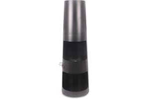 Casa Mia Primo Wood-Burning Chiminea - Modern Design Patio Heater for Garden with Log Storage