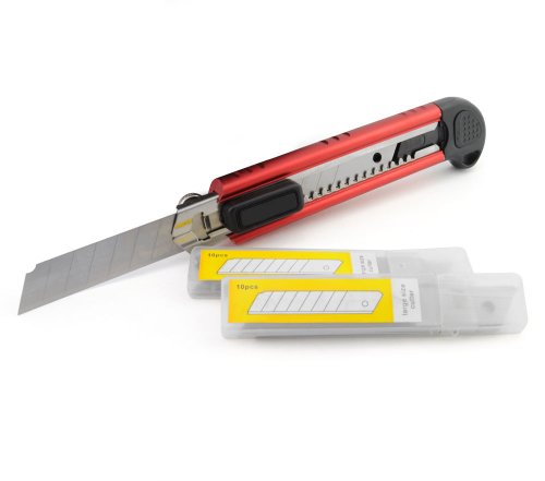 Incutex Abbrechklingen Set 10 Stück für Cuttermesser Teppichmesser 18mm Ersatzklingen, ohne Mehrzweckmesser - 2