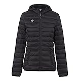 Capucha fija Izas Montafon Chaqueta de Pluma con Capucha, Mujer, Negro con Negro, M