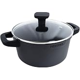Nerthus FIH 1554 Cast Aluminum Tall Saucepan with Quantanium Non-Stick Coating Suitable for Induction, Gas and Ceramic Glass