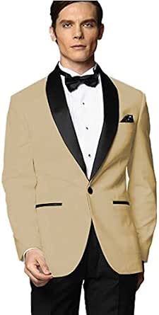 Custom Made Groomsman Tuxedo Khaki Suit 
