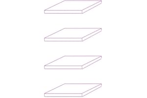 K-Möbel ESG Glasböden 4-er Set - Erweiterungsset für Glasvitrine 1083S