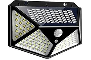 Zeecell Solar Lights Outdoor, 100 LED Solar Security Light with Motion Sensor Solar Waterproof Wall Light Solar Powered Light
