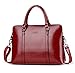 Produktbild Lindan shangmao Damen 15"Laptop-Handtasche aus PU-Leder Aktentasche (Farbe : Red, Size : 15.6 inches)