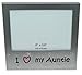 ' I Love My Auntie ' - Photo Picture Frame Gift - 5 x 3.5 " - Brushed Aluminium Satin Silver Colour