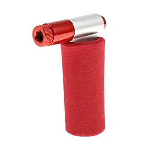 Generic Portable CO2 Bicycle Bike Threaded Cartridge Tire Pump Mini Cycle Tyre Inflator for Presta Schrader Red