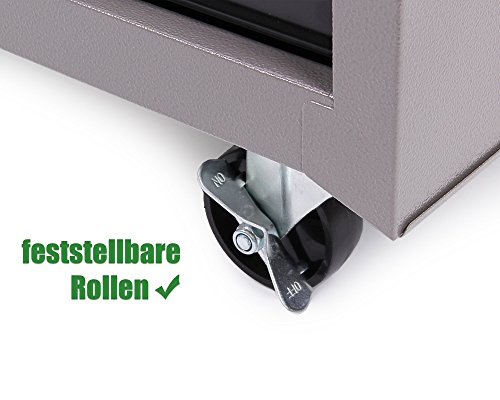 Ondis24 Werkstattwagen Werkzeugwagen abschließbar mit 5 Schubladen mit Lenkrollen unbestückt - 7