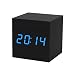 Produktbild BBTXS Funkwecker, Digital LED schwarz Holz Schreibtisch Alarm braun Wecker (schwarz)