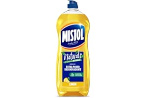 MISTOL - Naturals Limón | Lavavajillas a Mano con Extra Poder Desengrasante | Fórmula Natural y Eficaz para un Brillo Impecable | 650 ml