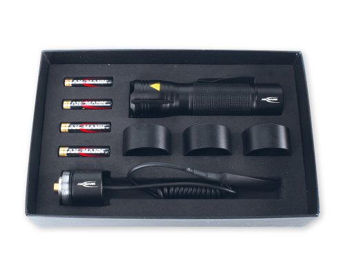 ANSMANN 1600-0064 Agent 5 Profi Jagdset LED Taschenlampe inklusive Kabelschalter und Filterscheiben - 3