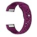 Price comparison product image YUYOUG Sports Silicone Soft Bracelet Adjustable Strap Replacement Mesh Shape Breathable Band For Fitbit Charge 2,Two Sizes Small&Large (Purple, Small)