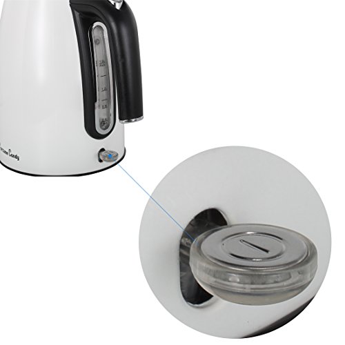 Wasserkocher 1.8 L, 1850-2200 W, Edelstahl Otter Regler KSK001 (Weiß) - 9