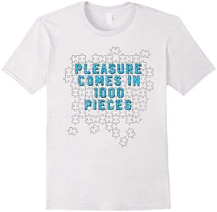 Men's Jigsaw Puzzle 1000 Pieces T Shirt - Funny Hobby Slogan 3XL White