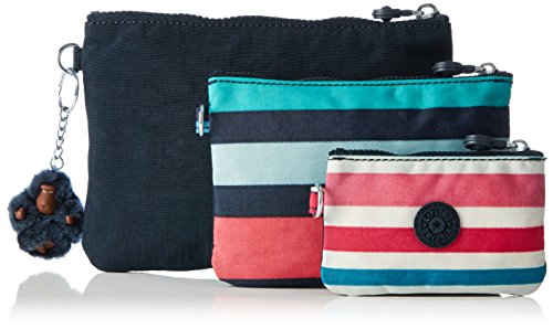 Kipling Womens Iaka coin bag purse, 3-pack, Multicoloured (Spicy Stripe Bl), 20 x 14 x 1 cm (W x H x L)