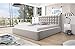 Produktbild MG Home Polsterbett Bettkasten Lattenroste Doppelbett Grau 4 Größen Loft (Amore 37 Silver, 140/200)