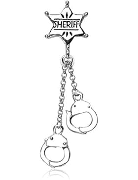 Paula & Fritz® Bauchnabelpiercing aus Edelstahl Chirurgenstahl 316L Sheriff St...