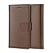 Price comparison product image Ameego Premium Genuine Real Leather Flip Wallet Magnetic Kickstand Slim Book Case with Card Slot for iPhone XS Max (Brown)