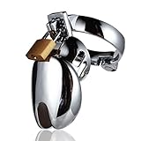 QIAO Sex Toys Male Stainless Steel Chastity Lock Metal CB Lock Sex Toys (88 * 36mm) (Size : 40mm)