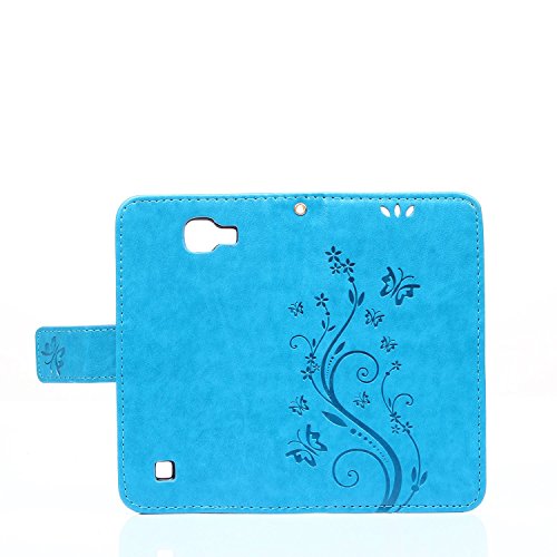 Dooki  LG K4 funda  Stare de pies Cartera Flip PU Piel cuero caso funda para LG K4 con tarjetero tarjetas Soporte Ranura