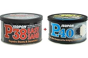 isopon 2 x U-POL Davids P38 & P40 Body Filler Compound Car Body Repair Kit