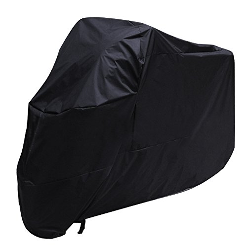 Telo Coprimoto Impermeabile OJ Taglia XL – Copertura Per Moto E Scooter Con Cinghia Antisventolio, Adatto A Honda Silver Wing E Altri, Nero