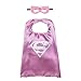 Produktbild Kiddo Pflege - 1 Satz SuperGirl Superheld Kostüm Kap, Maske, Satin für Mädchen