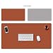 Produktbild CNZXCO PU Leder Mouse pad Mat Wasserdicht, Anti-rutsch Schreibunterlage Geldklammer Spiele Schreiben Mat Für Office Home Schreib, Ultra dünne 2mm-Braun + grau 100x50cm(39x20inch)