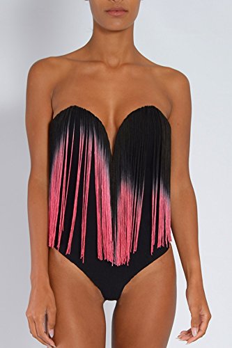 RARE Ombre Fringe Bustier Bodysuit