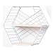 Produktbild DECJ Hexagonal Schmiedeeisen Double-Layer Grid Rack Wohnzimmer Wand Hexagonal Ornament Finishing Wandbehang Senden Zwei Nagel,White