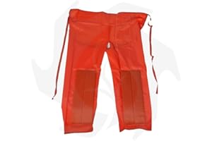 Bazargiusto - Copri pantaloni protezione per decespugliatore, giardinaggio traspirante in nylon (Arancione)