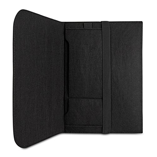kwmobile Laptoptasche Filz Sleeve für Sony Vaio Pro 13 – Notebook Tasche Schutzhülle Laptop Case Hülle in Schwarz mit Innentaschen - 4