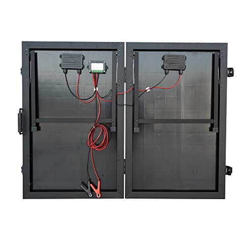 ECO-WORTHY 12 Volt 120 Watt Tragbarer, faltbarer Monokristallines Solar-Koffer mit schwarzem Rahmen - 6