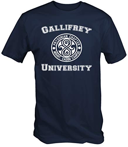 6 TEE NINERS University of Gallifrey T-Shirt (Disponible en Bleu, Noir et Rouge Tailles S à XXL) - Bleu, Large, Bleu, Large