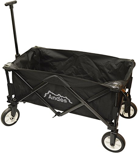 Preisvergleich Produktbild Andes - Faltbarer Bollerwagen für Camping / Festivals - Schwarz