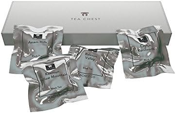 TeaChest UK Pure Black Premium Tea Selection - Wholeleaf, Ceylon, Assam, Keemun - 10 Teabags