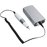  YUI 30000 RPM Recargable Sin cable Torno Manicura y Pedicura Profesional Torno para uñas acrilicas Paquete de máquina de pulido de uñas eléctrica de bajo ruido y baja vibración Limas de uñas, silver