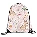 Produktbild Dama Home Baumwollschwanzhase Floral (erröten) MED_1861 Kordelzug Rucksack Rucksack Schultertasche Sport Sporttasche Travel
